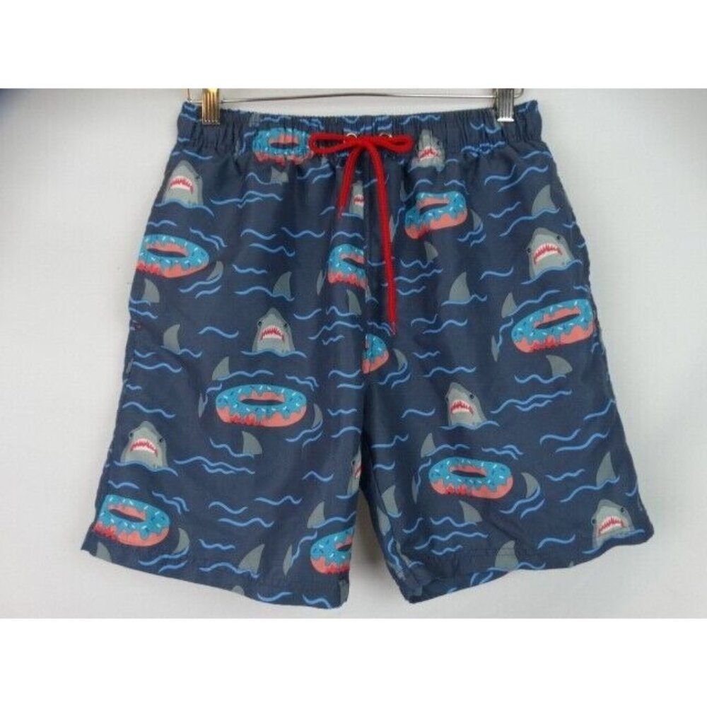 U.S, Surf Club Swim Trunks Men's Size Medium Lined Swimsuit Shorts Donut Sharks